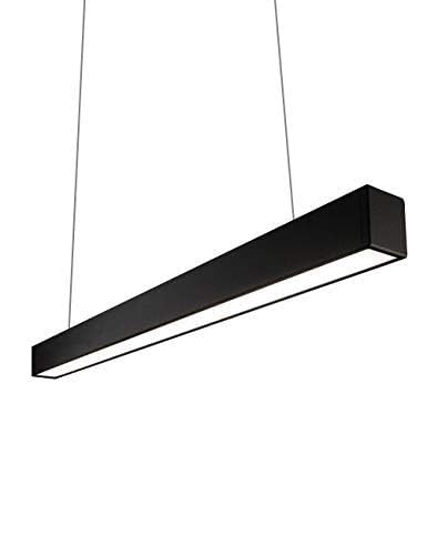 AHUJA INTERNATIONAL Modern Ceiling Chandelier Hanging Led Profile Pendant Light Fixture for Home Decor Office Light, Black Gym, 40 Watts 600 & 1200 MM Warm White, White, Natural White (3in1 color)