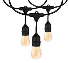 Ahuja international Solar String Light 5 Meter 10 Holder with 10 Bulb Outdoor Waterproof Patio Lights Solar Powered Edison Bulbs Warm White Outdoor String Lights for Garden, Backyard, Porch, Balcony