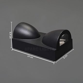 AHUJA INTERNATIONAL Black Wall Sconce Outdoor Wall Light 5W Up Down for Bedroom, Living Room, Café, Restaurant, Hallway, Kitchen & Outdoor Area Wall Light Warm White