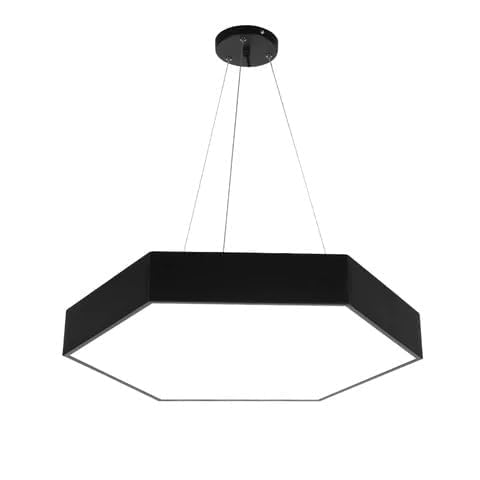 AHUJA INTERNATIONAL Modern Ceiling Chandelier Hanging Led Profile Pendant Light Fixture for Home Decor Office Light, Black Gym, 40 Watts 600 & 1200 MM Warm White, White, Natural White (3in1 color)