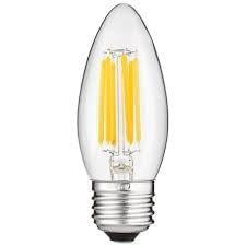 AHUJA INTERNATIONAL Antique Retro Candle Dimmable Vintage Edison Light Bulb 6W Bulb for Chandelier,decorative, jhummar, Cafe Lights Bulb Clear Glass ,Warm & Yellow Pack of 1