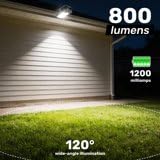 Ahuja International Solar Modern Fence Clip Cob 10W with Motion Sensor 3 Modes Security Light Solar Powered Waterproof Wall Lights with Smart Night Auto Lightings, and Decorative Garden,Yard Light