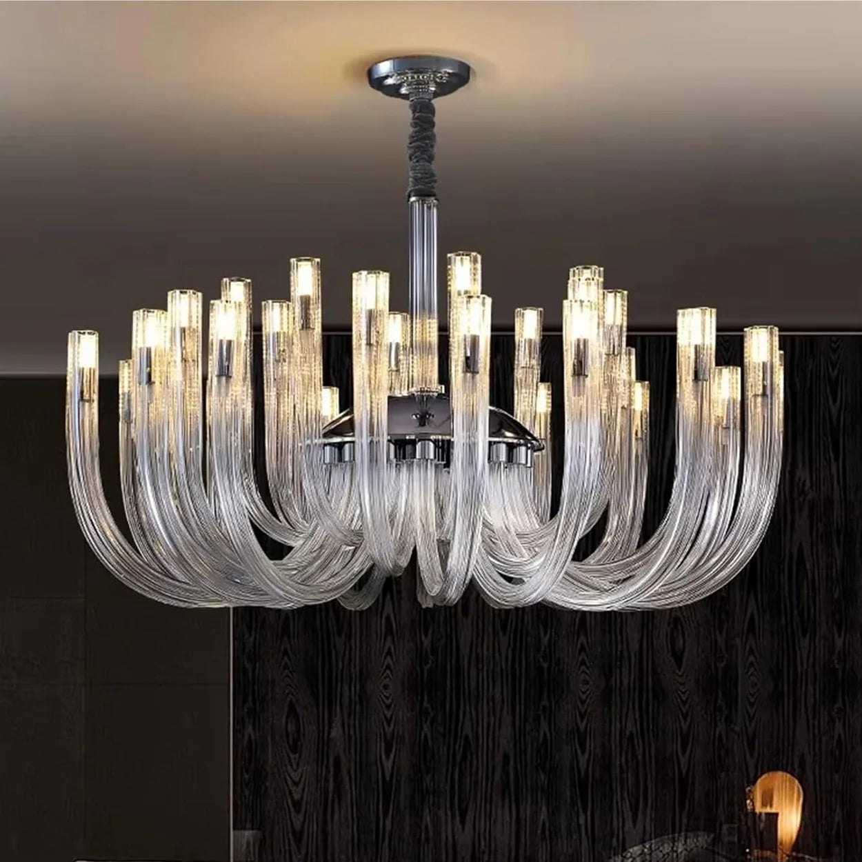 Ahuja Interntional European Style Living Room Hall Pendant Light Modern Glass Restaurant Bedroom Luxury Crystal Chandelier,Modern Lighting, 900MM,32 HEADS