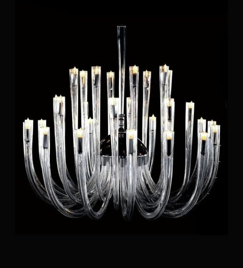 Ahuja Interntional European Style Living Room Hall Pendant Light Modern Glass Restaurant Bedroom Luxury Crystal Chandelier,Modern Lighting, 900MM,32 HEADS