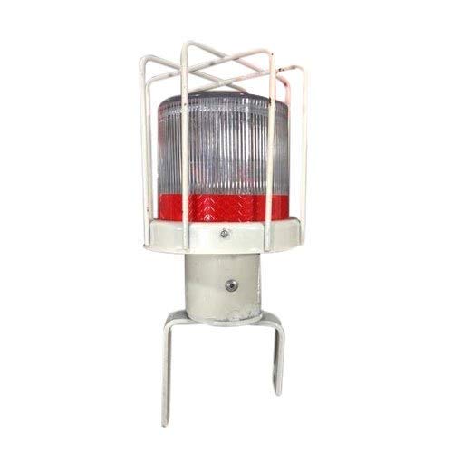 AHUJA INTERNATIONAL Solar High-Visibility Road Safety Signal Positioning Traffic 3W Cone Road Construction Guardrail Solar Blinker Warning Light with Emergency Beacon Flashing Light
