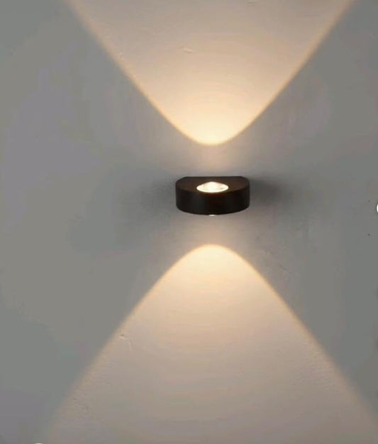 AHUJA INTERNATIONAL Modern Black Aluminium Wall Light Fixture for Waterproof Outdoor Wall Lamp for Garden, Balcony, Patio, Corridor & Home Decor Wall Light