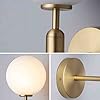 Ahuja International Lighting Modern Wall Sconce Ball Contemporary, Industria Globe Glass Wall Light