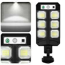 Ahuja International Modern Solar Street Dust-Resistant Light with Motion Sensor 3 Warking Mode 50W Remote Control Road Parks Security for Use,Wall,Yard,Garage,Garden, Home Waterproof Night Spotlight