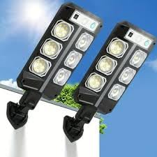 Ahuja International Modern Solar Street Dust-Resistant Light with Motion Sensor 3 Warking Mode 50W Remote Control Road Parks Security for Use,Wall,Yard,Garage,Garden, Home Waterproof Night Spotlight
