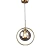 AHUJA INTERNATIONAL Simple Ball LED Round Pendant Lighting Metal Material Hollow Mini Chandelier Gold Finish Hanging Lamp Adjustable Cord Ceiling Lamp Energy Saving Light Fixture