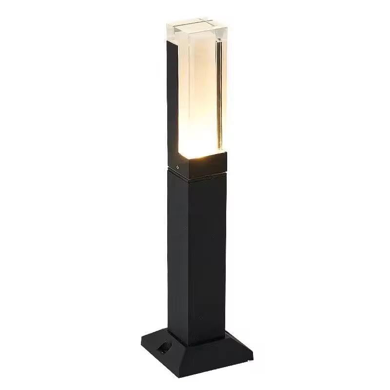 AHUJA INTERNATIONAL Modern Gate & Bollard 2ft Bollard Light IP65 Waterproof Garden Post Light, Rectangular  Lamp for Pathway, Lawn, Driveway, Entrance – Warm White 2-Year Warranty, 600 mm