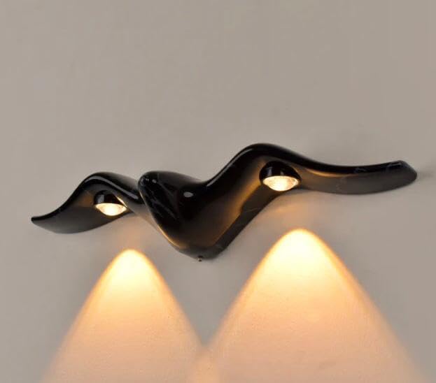 AHUJA INTERNATIONAL Luxurys Modern Up Down Wall Lamp 10 Watt Siberian Black Body for Living Room, Bedroom,Outdoor Decorative, Staircase, Elevation,Balcony Wall Lamp Lights (Warm White)