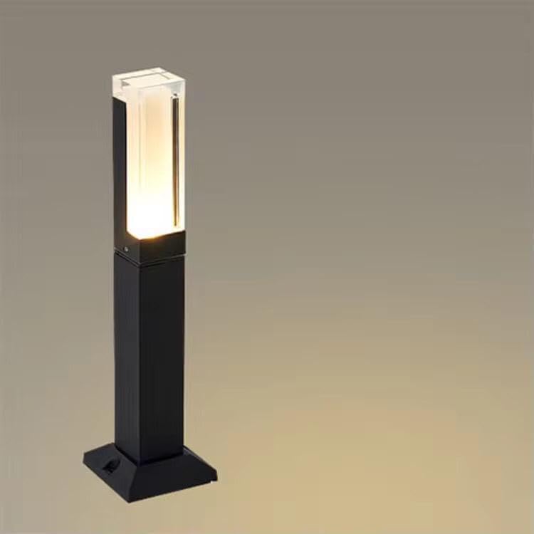 AHUJA INTERNATIONAL Modern Gate & Bollard 2ft Bollard Light IP65 Waterproof Garden Post Light, Rectangular  Lamp for Pathway, Lawn, Driveway, Entrance – Warm White 2-Year Warranty, 600 mm