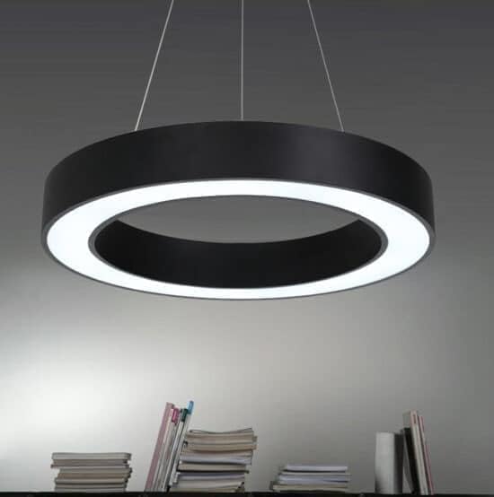 AHUJA INTERNATIONAL Modern Ceiling Chandelier Hanging Led Profile Pendant Light Fixture for Home Decor Office Light, Black Gym, 40 Watts 600 & 1200 MM Warm White, White, Natural White (3in1 color)