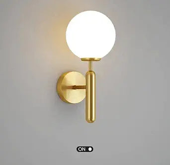 Ahuja International Lighting Modern Wall Sconce Ball Contemporary, Industria Globe Glass Wall Light