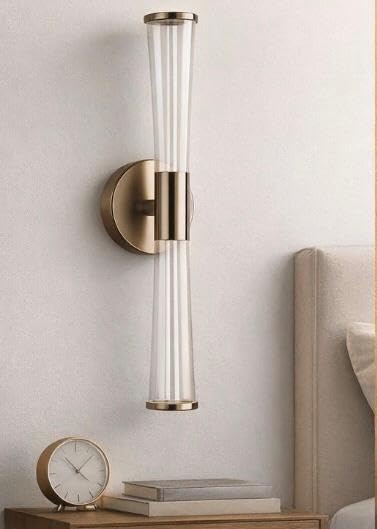 AHUJA INTERNATIONAL Modern Stylish Luxurious Sleek Long Tube Wall Light 18W Brushed Gold Finish Fixture for Bedside, Hallways, Hotel Room Wall Light 500 MM ,Warm White, Cool White, Natural White