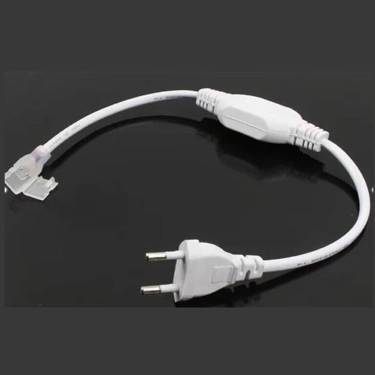 Ahuja International SMD Rope Light Connector 220V Rope Light 2 Pin 6mm Connector Plug for Flexible Strip & Tape Rope Lights Connector (Pack of 2)