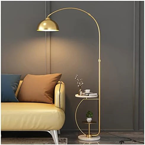 Ahuja International Modern Floor Lamp with Minimalist Tray Contemporary Reading Standing Lamp