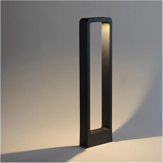 AHUJA INTERNATIONAL Modern Gate & Bollard 2ft Bollard Light IP65 Waterproof Garden Post Light, Rectangular  Lamp for Pathway, Lawn, Driveway, Entrance – Warm White 2-Year Warranty, 600 mm