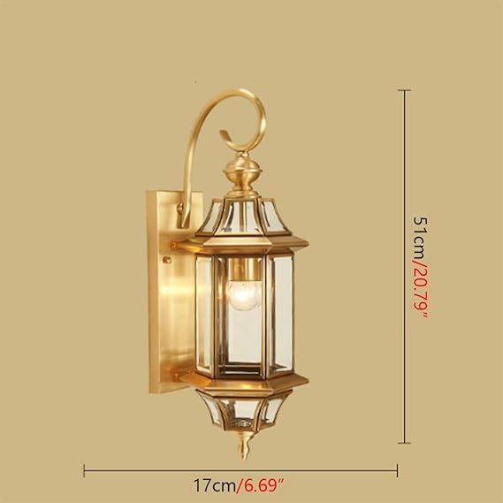 Ahuja International Luxury Vintage Waterproof Outdoor Wall Light – Glass Lamp for Elegant Outdoor Lighting