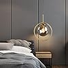 AHUJA INTERNATIONAL Simple Ball LED Round Pendant Lighting Metal Material Hollow Mini Chandelier Gold Finish Hanging Lamp Adjustable Cord Ceiling Lamp Energy Saving Light Fixture