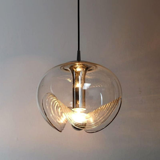 AHUJA INTERNATIONALPendant Lights, Modern Indoor Glass Pendant Light Creative Ceiling Light Simple Single Head Chandelier with Spherical Glass Shade E27/E26 Bulb Interface Hanging Light for Dinning Room Corridor Kitche