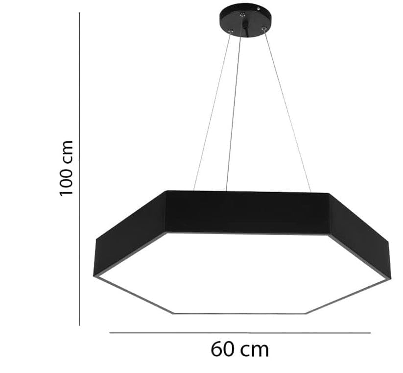 AHUJA INTERNATIONAL Modern Ceiling Chandelier Hanging Led Profile Pendant Light Fixture for Home Decor Office Light, Black Gym, 40 Watts 600 & 1200 MM Warm White, White, Natural White (3in1 color)