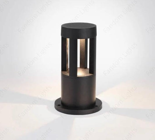 AHUJA INTERNATIONAL Mini Garden Bollard Light 12w Outdoor Modern Black Bollard Garden Light for Pathways, Driveway, IP65 Waterproof - Warm White