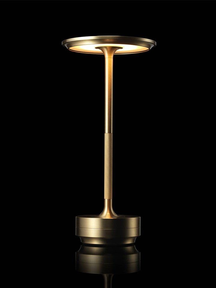 Ahuja International Elegant Cordless Rechargeable Dimmable Waterproof Metallic Touch LED Table Lamp for Stylish Homes and Upscale Restaurants - Portable, USB-C Charging, Perfect for Indoor/Outdoor