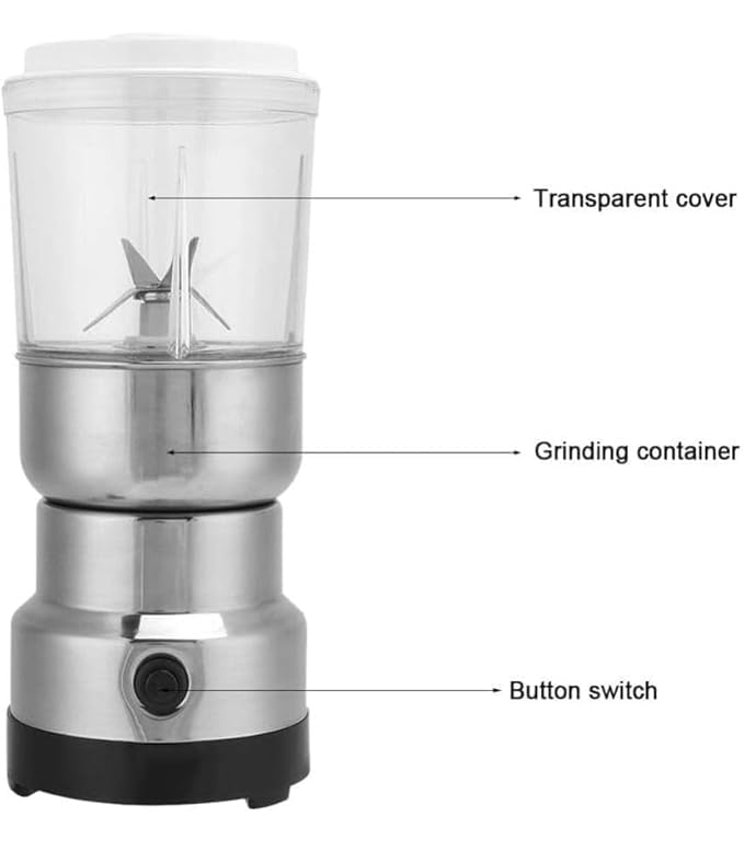 Ahuja International Modern Mixer Mini Electric Grinder & juicer Portable Stainless Steel Bowl Blender with High-Speed Motor Multifunctional Grinder juicer for Home,Kitchen Coffee,Fruits, Nuts Dry
