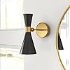 Ahuja International Wall Lights Modern Wall Black and Brass Metal Wall Sconce Light