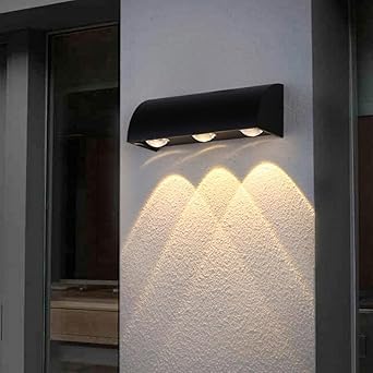 AHUJA INTERNATIONAL Modern Black Aluminium Wall Light Fixture for Waterproof Outdoor Wall Lamp for Garden, Balcony, Patio, Corridor & Home Decor Wall Light