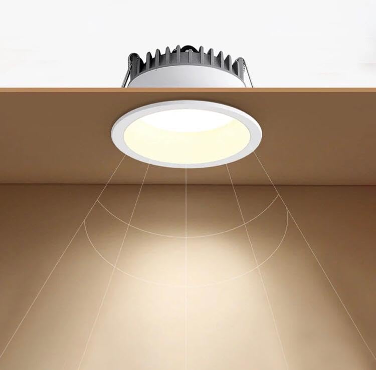 Click to see full view AHUJA INTERNATIONAL Ceiling Recessed Surface Round Down Cob Light 18 Watts, Energy Efficient Spot Focus Cob False Light 2-Year Warranty - 90 mm Cut Out, Warm White