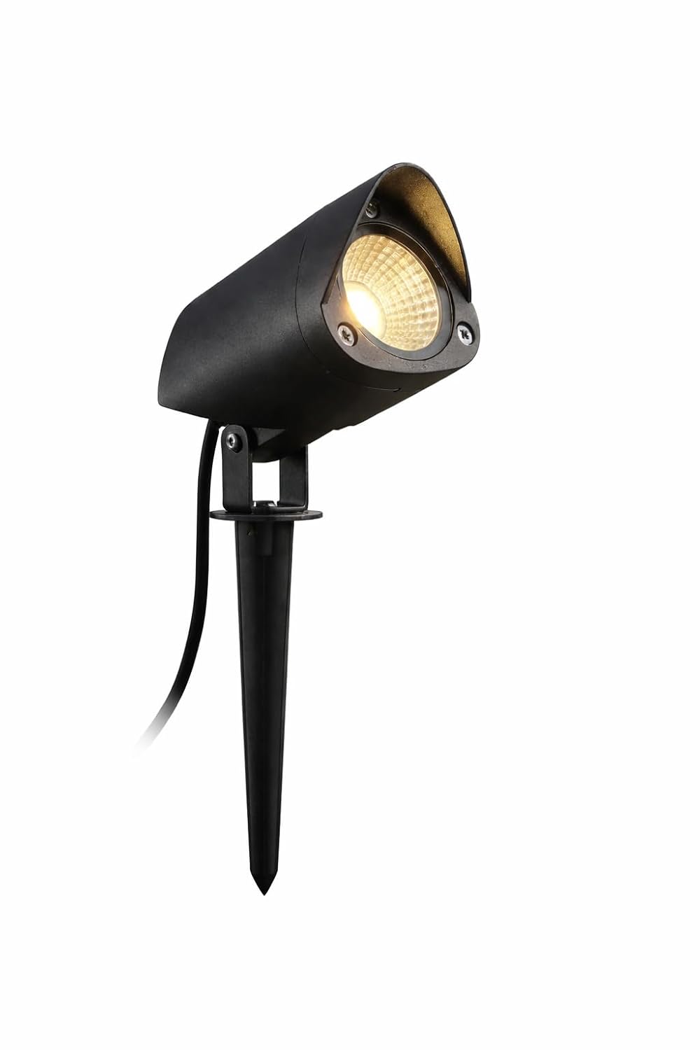 AHUJA INTERNATIONAL 12W Garden Spike Light with Spike Stand, Outdoor Waterproof Landscape Spotlight, Corded Electric Garden Light for Lawn, Pathway & Yard (2-Year Warranty) Warm White) Pack of 1)