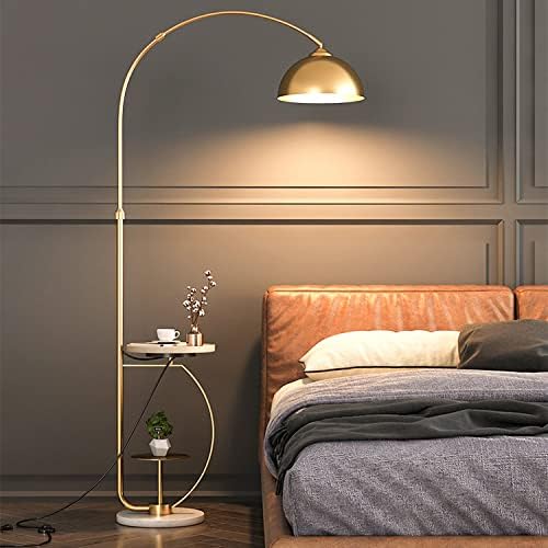 Ahuja International Modern Floor Lamp with Minimalist Tray Contemporary Reading Standing Lamp