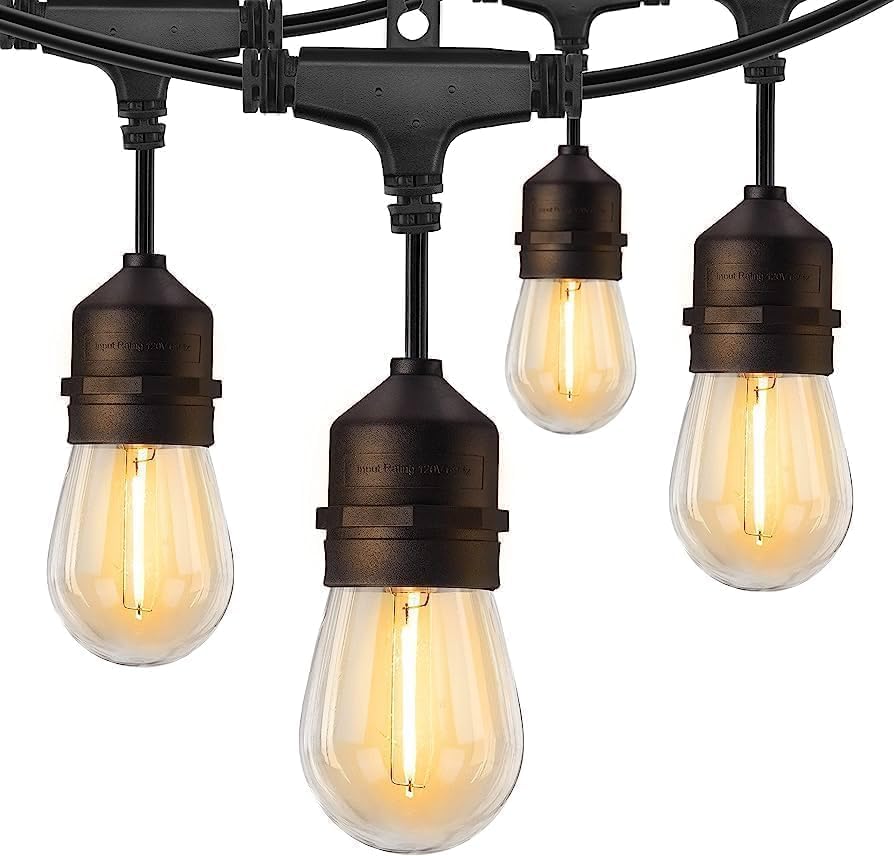 AHUJA INTERNATIONAL Hanging Lights for Patio, Backyard, no Bulbs 10 Metre 10 Holder