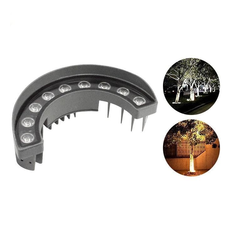 Ahuja International Led Tree Hugging Light Outdoor IP65 Waterproof Spotlight Garden Scene Palm Tree 12w Color Circular Tree Illumination Light, Warm White, Customizable (2-Year Warranty)