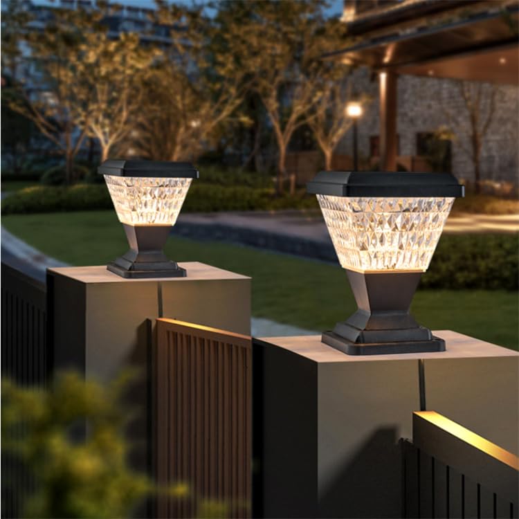 Ahuja International Solar Gate Pillar Lights 10W Decorative for Pillars, Balcony, Terrace, Outdoor Fence Deck Cap Garden Villa Yard Pillar Lighting IP65 Waterproof Light