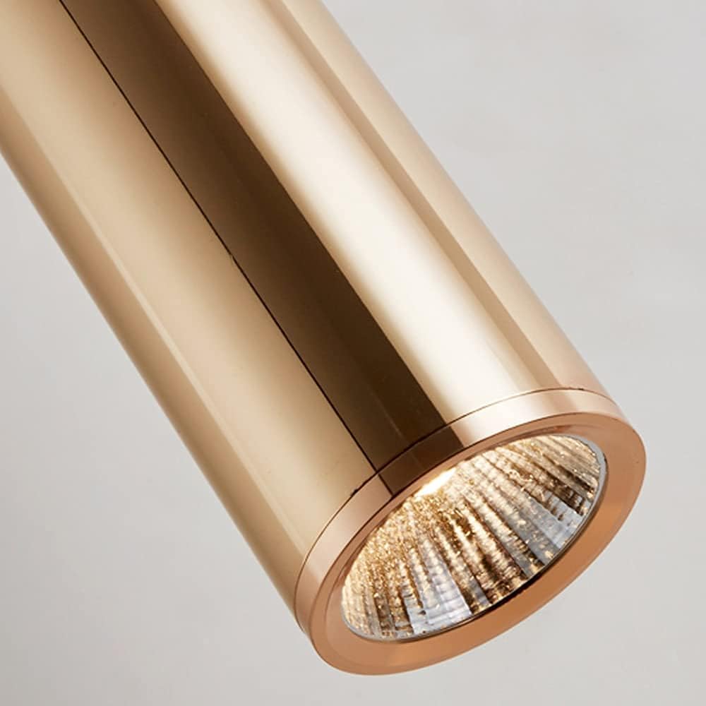 AHUJA INTERNATIONAL Modern Ceiling Long Tube Cylindrical Spotlight 7W Hanging Pendant Light Adjustable Height Lighting Fixture for Kitchen Dinning Room 400 mm, Warm White