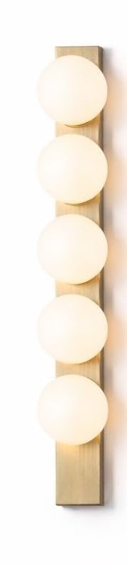 AHUJA INTERNATIONAL 15 W Mirror Lighting 5 Heads Gold Metal for Vanity Retro Vintage Style Over Mirror Cabinet Lighting for Home, Hotel, Salon,Deer Light (3 Colors in 1) Warm, Natural & Cool