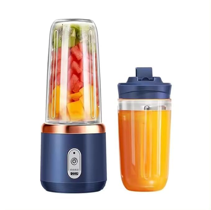 Ahuja International Portable Blender for Smoothies Juices 400ML Compact Jar Soft Fruits 40W Motor Crushes Ice Auto-Stop After 40s 1500mAh Juicer Built-in Jar Rechargeable Mini Blender Bottle Mixer