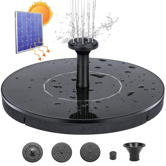 Ahuja International Solar Fountain for Bird Bath,Solar Powered Fountain Pump 1.4W Free Standing Floating Birdbath Water Pumps for Garden, Patio, Pond and Pool Outdoor,Lotus Solar Fountain Pack of 1