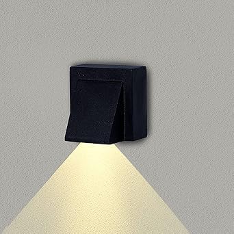 AHUJA INTERNATIONAL Black Wall Sconce Outdoor Wall Light 5W Up Down for Bedroom, Living Room, Café, Restaurant, Hallway, Kitchen & Outdoor Area Wall Light Warm White