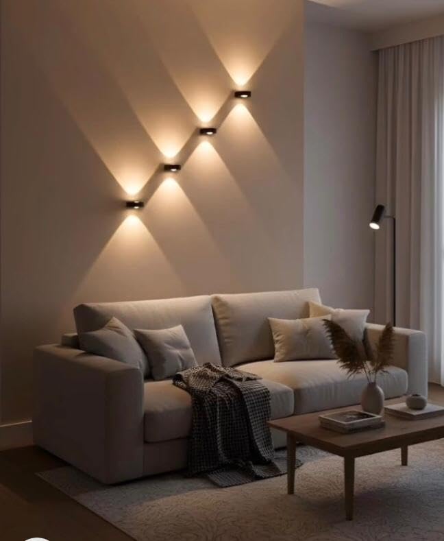 AHUJA INTERNATIONAL Modern Black Aluminium Wall Light Fixture for Waterproof Outdoor Wall Lamp for Garden, Balcony, Patio, Corridor & Home Decor Wall Light