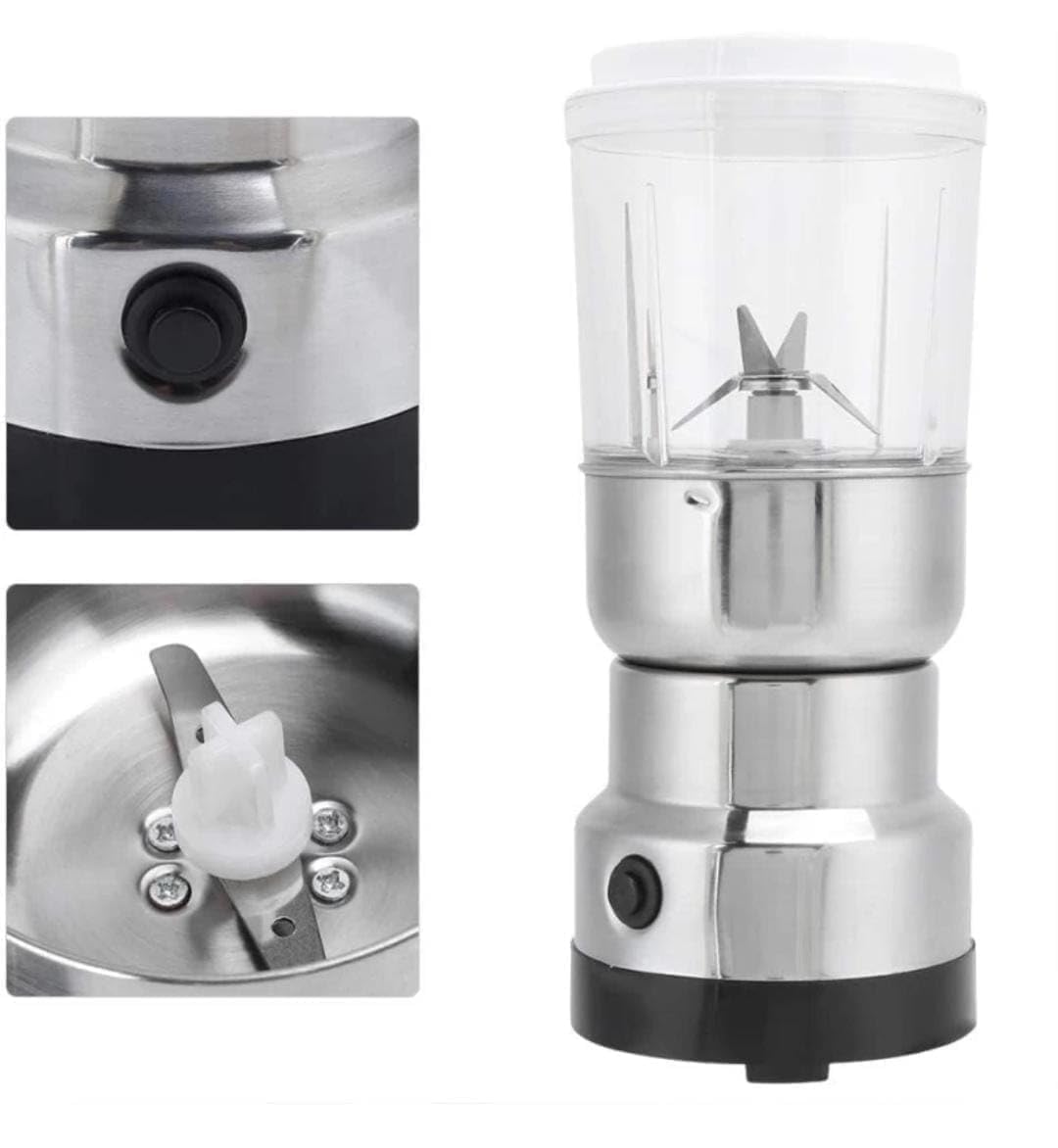 Ahuja International Modern Mixer Mini Electric Grinder & juicer Portable Stainless Steel Bowl Blender with High-Speed Motor Multifunctional Grinder juicer for Home,Kitchen Coffee,Fruits, Nuts Dry