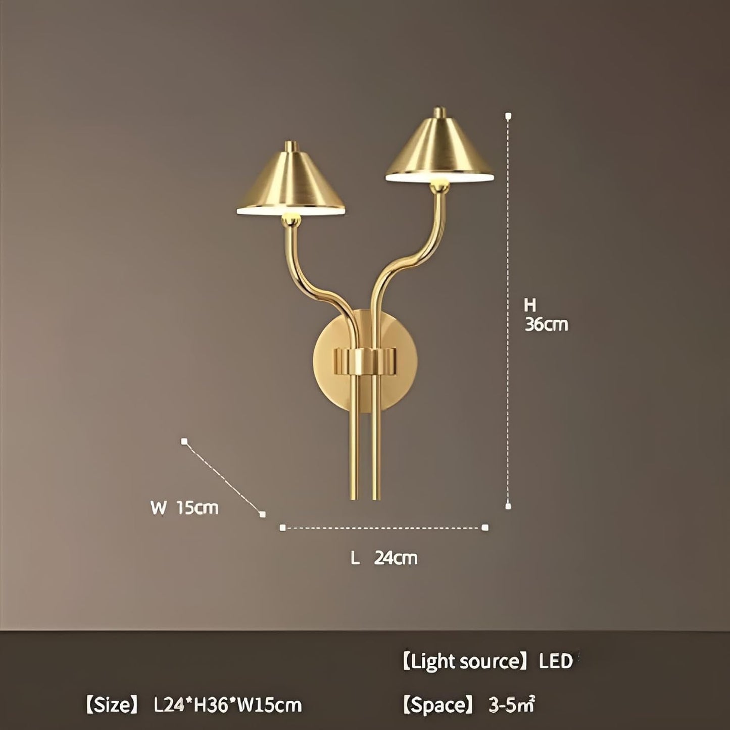 AHUJA INTERNATIONAL Modern Long Mushroom Umbrella Design Wall Lamp 12W Light Fixture for Living Room, Bedroom, Café & Home Décor Wall Lamp White,Warm & Natural White