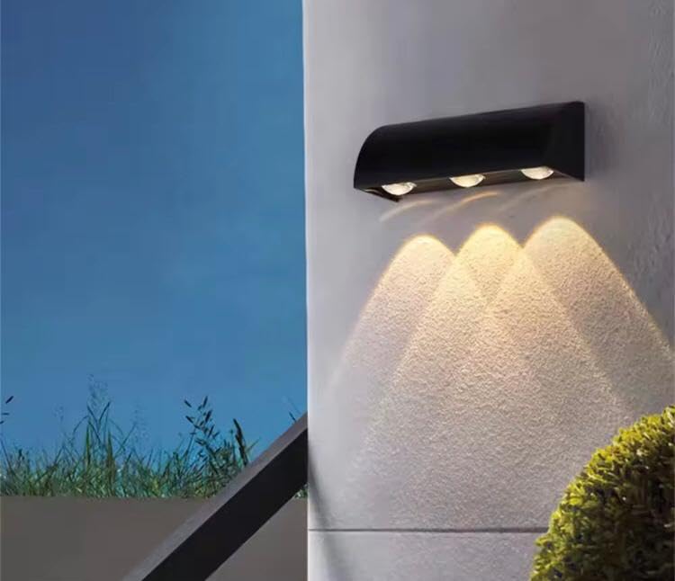 AHUJA INTERNATIONAL Modern Black Aluminium Wall Light Fixture for Waterproof Outdoor Wall Lamp for Garden, Balcony, Patio, Corridor & Home Decor Wall Light