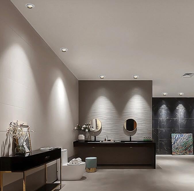 AHUJA INTERNATIONAL Ceiling Recessed Surface Round Down Cob Light 7 Watts, Energy Efficient Spot Focus Cob False Light 2-Year Warranty - 60 mm Cut Out, Natural White