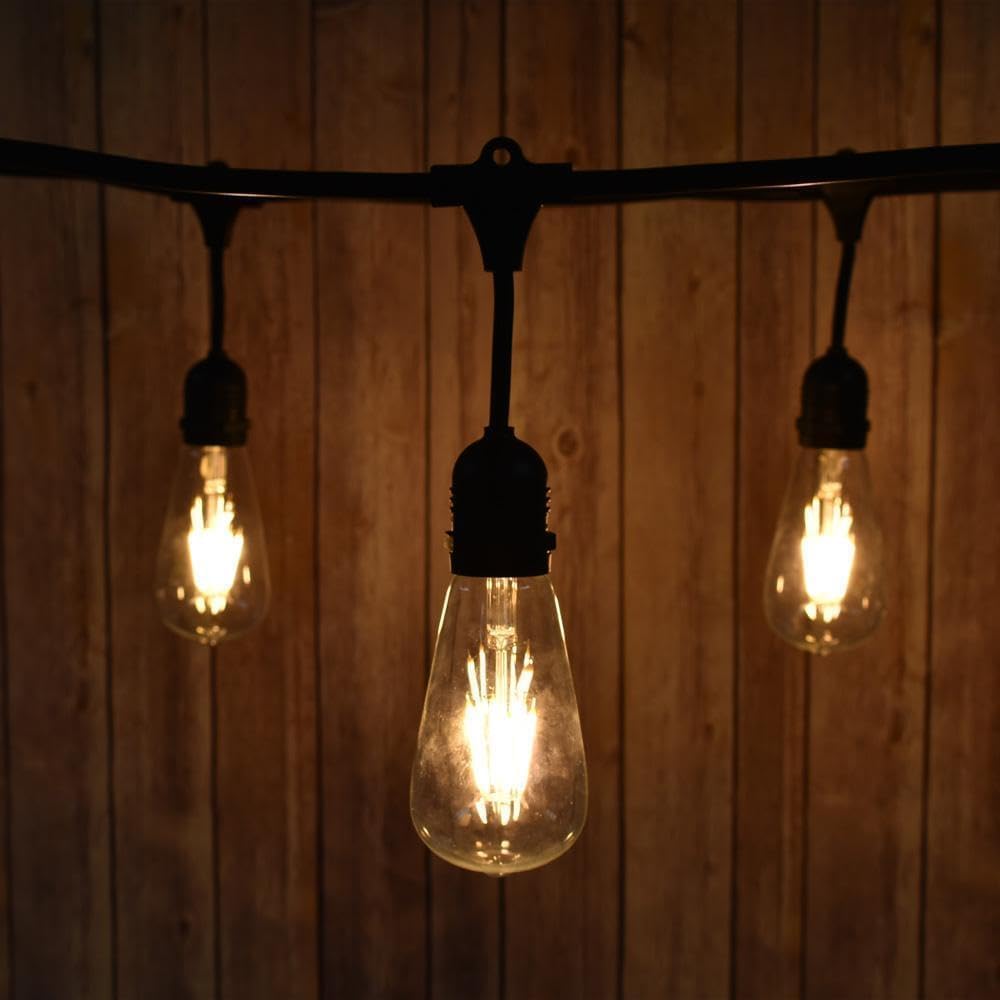 Ahuja International Outdoor Patio Lights, Waterproof, Bulb Holder Lights Connectable Hanging Light for Backyard, Patio, Balcony, Party Decor Lights , 5 Metre 10 Holders,ST64 10 Bulbs, 2 Spare