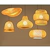 AHUJA INTERNATIONAL Bamboo Pendant Lights Weaving Bamboo Lamp, Rattan Lamp Shade Pendant Lamp Shade Hanging Lamp Shades Ceiling Light Decor Bamboo Woven Ceiling Lights